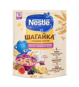 NESTLE мультизлаковая с фигурками из пшеницы банан-манго-черная смородина 190г