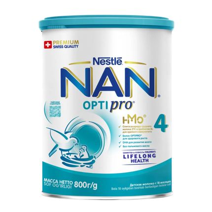 NAN® 4 Optipro Детское молочко для детей с 18 месяцев, 800гр