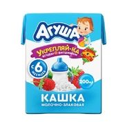 Кашка Агуша Укрепляй-ка молочная Рис-клубника-земляника-яблоко 0.2л с 6 месяцев