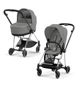 Детская коляска 2 в 1 Cybex MIOS III  Mirage Grey на шасси Chrome Black 2023