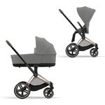 Детская коляска Cybex Priam IV Rosegold 2 в 1 со спальным блоком Mirage Grey