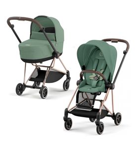 Детская коляска 2 в 1 Cybex MIOS III Leaf Green на шасси Rose gold 2023