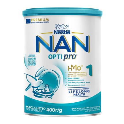 NAN® 1 Optipro Сухая молочная смесь для детей с рождения, 400гр