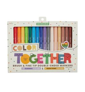 OOLY Набор двусторонних цветных фломастеров, 18шт.130-099 OOLY Набор двусторонних цветных фломастеров, 18шт.130-099