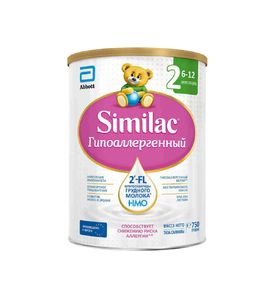 "Similac  Гипоаллергенный 2, для детей с 6 месяцев, смесь молочная сухая, 750 г