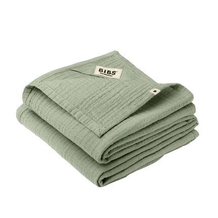 BIBS Муслиновая пеленка (2шт) Cuddle Cloth Sage 70х70