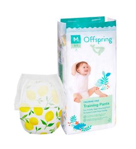 Offspring трусики-подгузники, M 6-11 кг. 42 шт. расцветка Лимоны