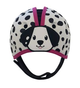 SafeheadBABY Мягкая шапка-шлем для защиты головы . Далмат цвет: белый с розовым