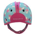 SafeheadBABY Мягкая шапка-шлем для защиты головы . Грибы цвет: мятный с розовым