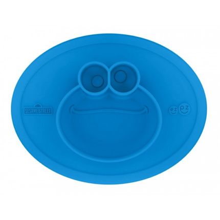 Тарелка с подставкой цвет синий EZPZ COOKIE MONSTER