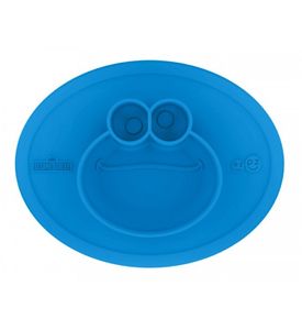 Тарелка с подставкой цвет синий EZPZ COOKIE MONSTER