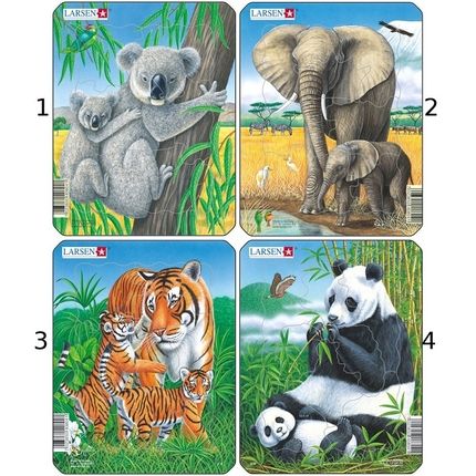 LARSEN V4 - Коала, слон, тигр, панда