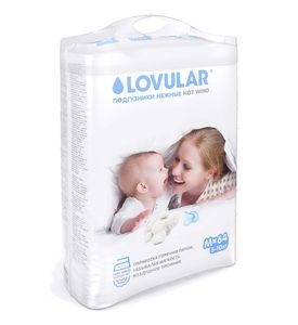 Детские подгузники LOVULAR HOT WIND  M 5-10 кг, 64 шт/уп