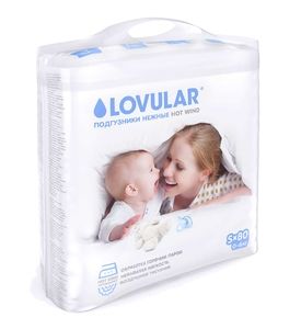 Детские подгузники LOVULAR HOT WIND S 0-6 кг, 80 шт/уп