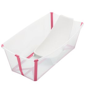 Ванночка с горкой Stokke Flexi Bath Bundle,Tub with Newborn Support Transparent Pink 531503