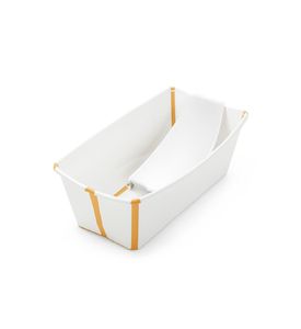 Ванночка с горкой Stokke Flexi Bath Bundle, Tub with Newborn Support White Yellow 531507