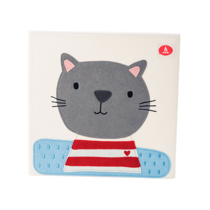 Коробка для хранения Abumba Home Животные, 32,5x32,5x32,5 см, Котик. ABU-HB-3208
