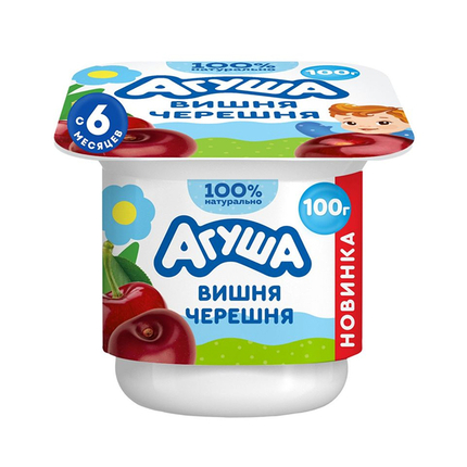 Агуша Творог Вишня-Черешня 100гр Агуша Творог Вишня-Черешня 100гр