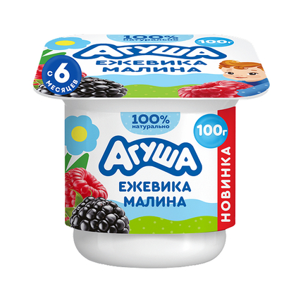 Агуша Творог Ежевика-Малина 100г Агуша Творог Ежевика-Малина 100г