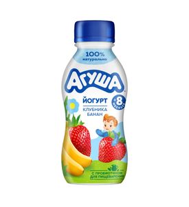 Йогурт Агуша 2,7% бут 180г Клубника-Банан