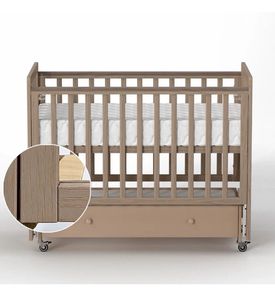 Antemi Кровать Classic Sleep Premium 120х60 ящик+универсальный маятник цвет: Капучино