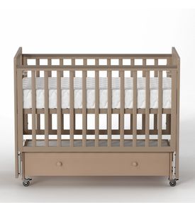 Antemi Кровать Classic Sleep Premium 120х60 ящик+универсальный маятник цвет: Капучино