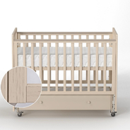Antemi Кровать Classic Sleep Premium 120х60 ящик+универсальный маятник цвет: Сатин