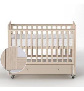 Antemi Кровать Classic Sleep Premium 120х60 ящик+универсальный маятник цвет: Сатин