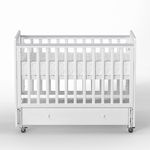 Antemi Кровать Classic Sleep 120х60 ящик+универсальный маятник цвет: Белый арт. НИК 22б