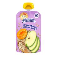 Бабушкино Лукошко. Пюре яблоко/абрикос/овсян хлопья 125г