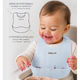 Babywell Сверхлегкий силиконовый нагрудник в защитном чехле, Светло Голубой