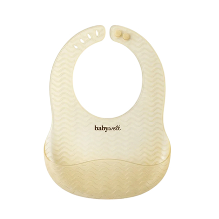 Babywell Сверхлегкий силиконовый нагрудник в защитном чехле, Светло Бежевый Babywell Сверхлегкий силиконовый нагрудник в защитном чехле, Светло Бежевый