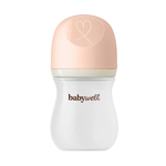Babywell  Бутылочка из стекла с покрытием из силикона, нежный персик 160 мл. 27042