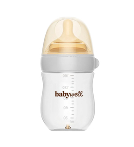 Babywell Бутылочка из стекла с нижним клапаном, светло серый 160 мл. BW12061 Babywell Бутылочка из стекла с нижним клапаном, светло серый 160 мл. BW12061