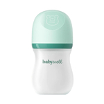 Babywell Бутылочка из стекла с покрытием из силикона, ментоловый 160 мл. 27041