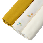 BUBA KIDS Пелёнки фланелевые, 3 шт., Сады Кавказа/Горчица/Сливочный, 95х115 BKFLSW13