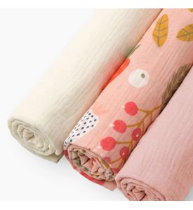 BUBA KIDS Пелёнки муслиновые , 3 шт., Сады Ягодная поляна/Пудра/Сливочный, 75х75 BUBA KIDS Пелёнки муслиновые , 3 шт., Сады Ягодная поляна/Пудра/Сливочный, 75х75