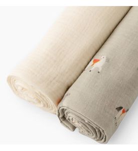 BUBA KIDS Пелёнки муслиновые, 2 шт., Кабардинские лошадки/ сливочный, 75х115 BUBA KIDS Пелёнки муслиновые, 2 шт., Кабардинские лошадки/ сливочный, 75х115