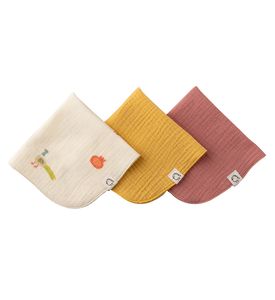 BUBA KIDS Платочки фланелевые, 3 шт., Сады Кавказа/Горчица/Сливочный, 25х25, BKFLH18
