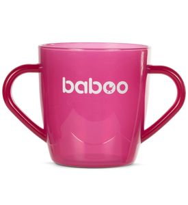 BABOO 8-138  Чашка с ручками 200 мл. 12 мес+  розовая