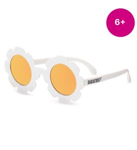 Babiators Blue series Polarized Flower. Ромашка (The Daisy). Белые. Золотые линзы. (6+).BLU-042