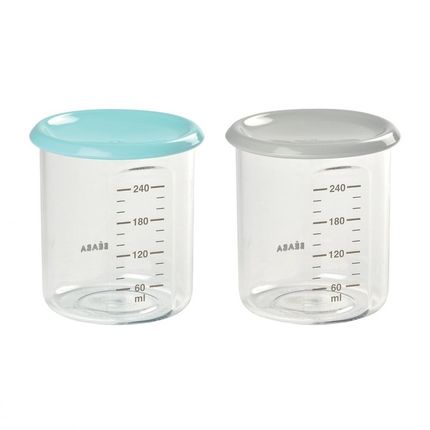 Beaba Набор контейнеров для хранения SET 2MAXI JARS 2*240ML BLUE