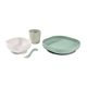 Beaba 913592 Набор посуды: 2 тарелки, стакан, ложка, силикон. VERT SAUGE COFFRET REPAS SILIC VERT SA