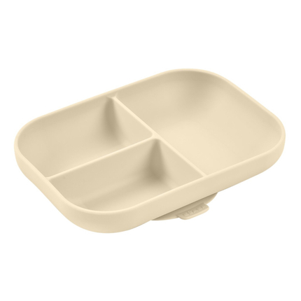 Beaba 913614 Тарелка силиконовая трехсекционная с присоской  CLAY