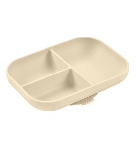 Beaba 913614 Тарелка силиконовая трехсекционная с присоской  CLAY