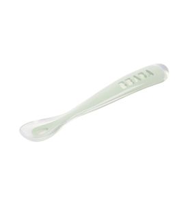 Beaba  Ложка силиконовая, 4М+, в блистерной упаковке.  M GREEN 1ST AGE SILICONE SPOON M GREEN