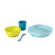 Набор посуды: 2 тарелки, стакан, ложка SILICONE MEAL SET (4PCS) GREEN Beaba