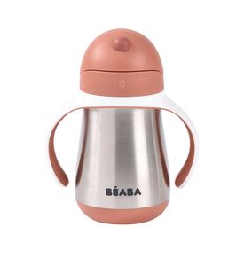 Beaba 913587 Поильник термос INOX 250 мл. TERRACOTA TASSE PAILLE INOX 250ML TERRACOTTA