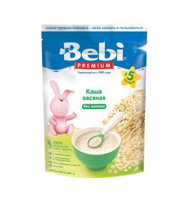 Детская каша Bebi Premium безмолочная овсяная, 200гр