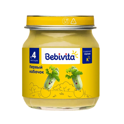 Bebivita Первый кабачок 100гр Bebivita Первый кабачок 100гр